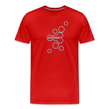 Anthony als Style - Männer Premium Bio T-Shirt - Rot - Vorne - Damien (186cm)