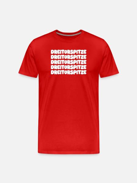 Dreitorspitze als Bergsteigen - Männer Premium Bio T-Shirt - Rot
