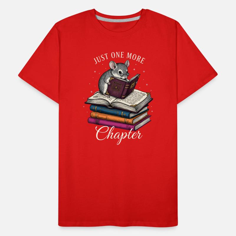 Just One More Chapter – Süße Leseratte mit Buch Männer Premium Bio T-Shirt