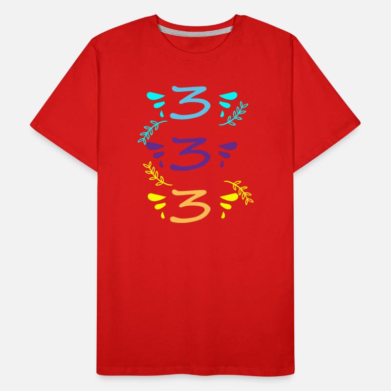 three or Three hundred and thirty-three Men's Premium Organic T-Shirt