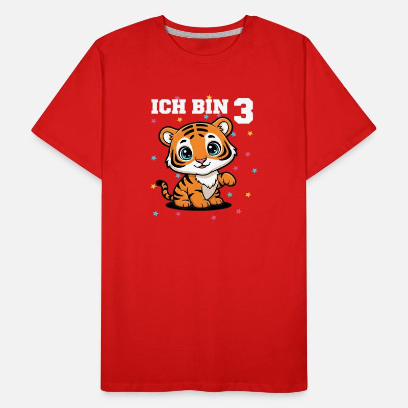 Ich bin 3 - Süßes Tiger zum 3. Geburtstag Männer Premium Bio T-Shirt