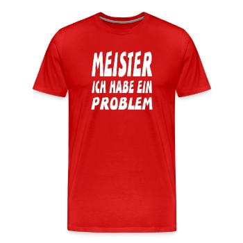 Meister - Männer Premium Bio T-Shirt - Rot - Vorne - Damien (186cm)