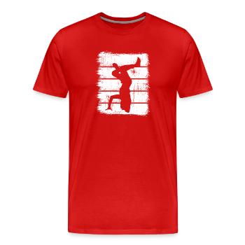 Breakdancers - Men's Premium Organic T-Shirt - red - Front - Damien (186cm)
