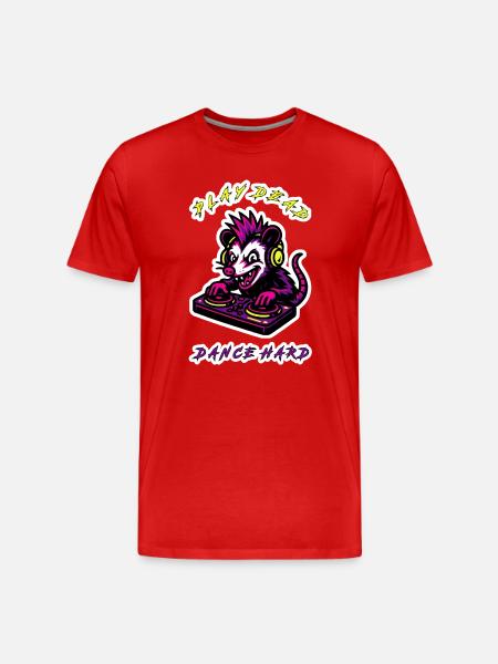 Play Dead Dance Hard Rat DJ - Men's Premium Organic T-Shirt - red