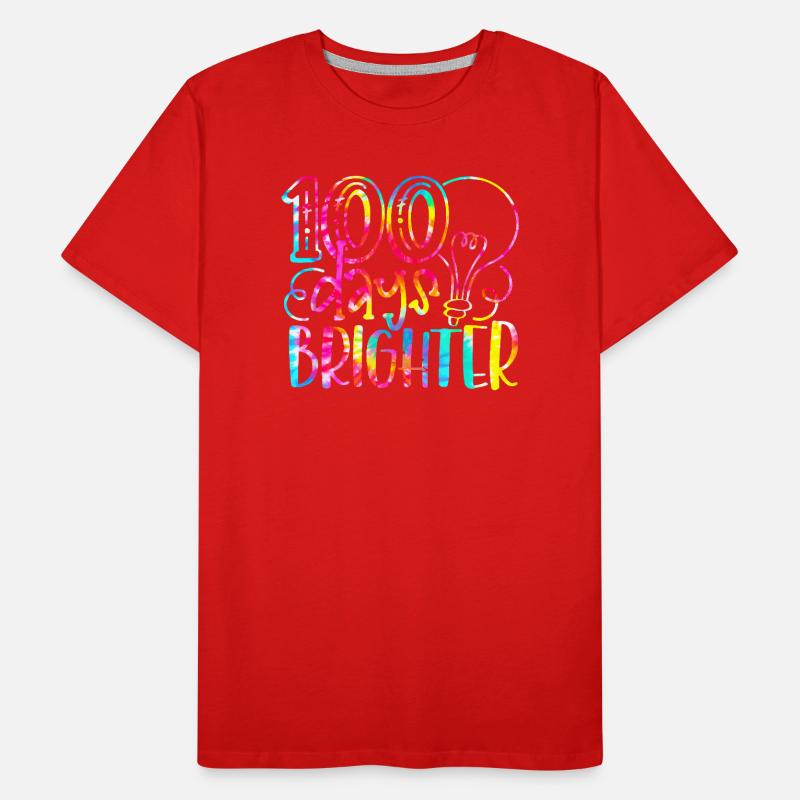 100 Tage heller Regenbogen Männer Premium Bio T-Shirt