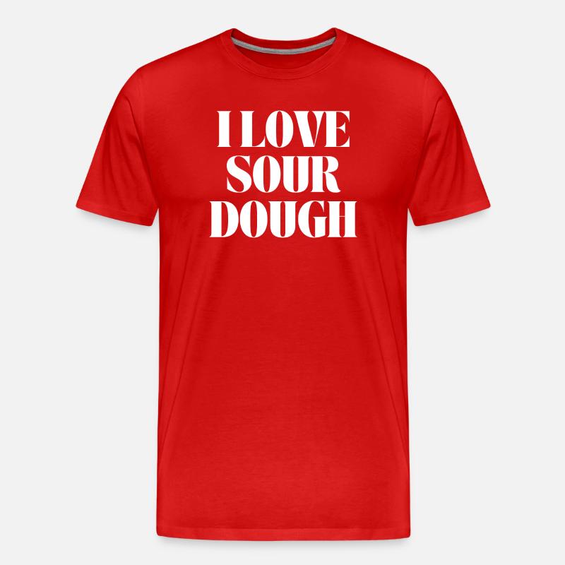 Ich liebe Sauerteig - Männer Premium Bio T-Shirt - Rot