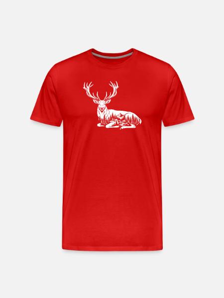 Deer - Men's Premium Organic T-Shirt - red