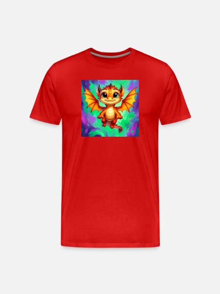 dragon - Men's Premium Organic T-Shirt - red
