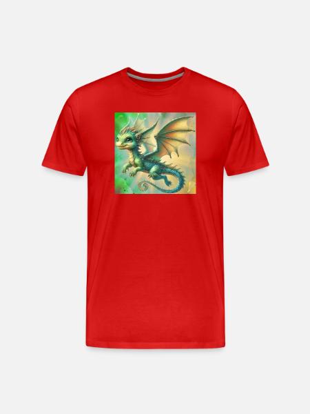 dragon - Men's Premium Organic T-Shirt - red