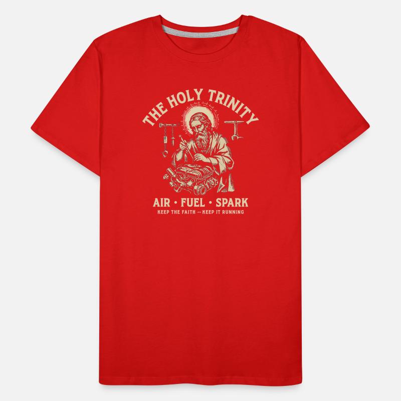 Engine Saint: Holy Trinity Mechanics Men's Premium Organic T-Shirt