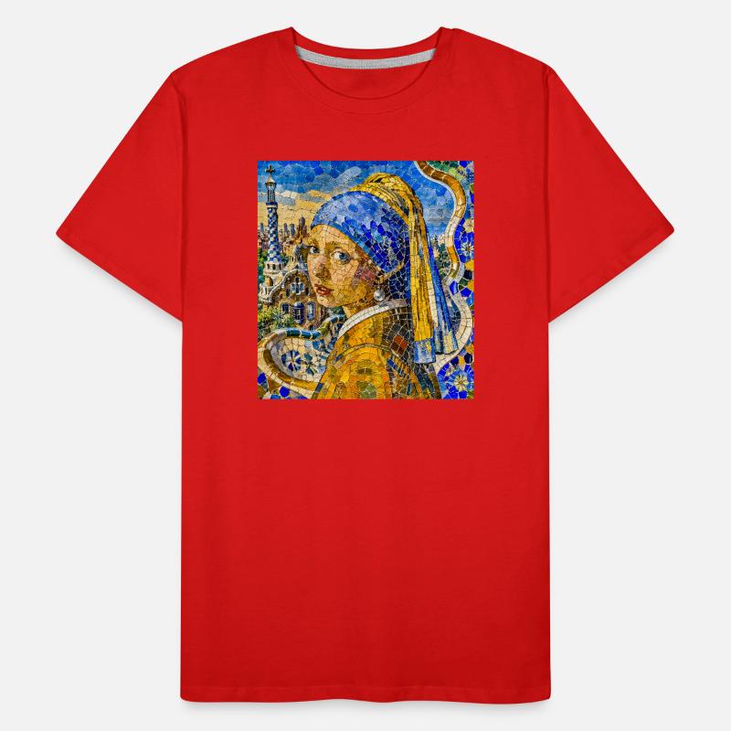 Perle de l’écharpe bleue T-shirt bio Premium Homme