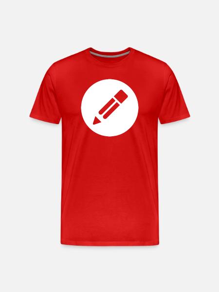 Pencil - Men's Premium Organic T-Shirt - red