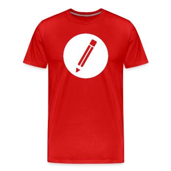Crayon - T-shirt bio Premium Homme - rouge - Devant - Damien (186cm)