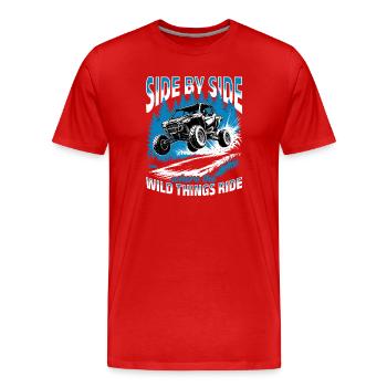 UTV Off Road 4 Wheeler Side by side - Männer Premium Bio T-Shirt - Rot - Vorne - Damien (186cm)