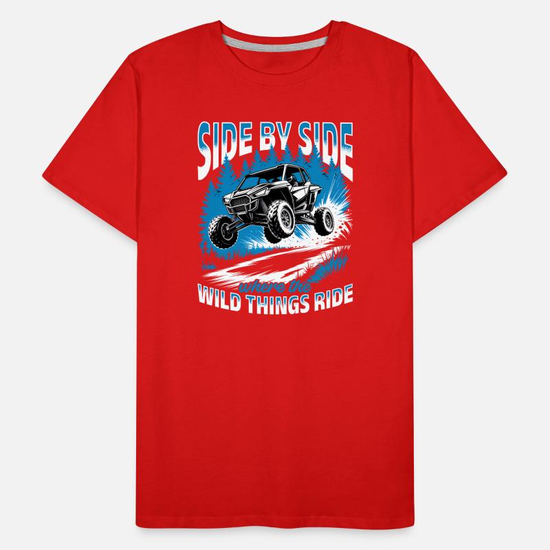 UTV Tout-Terrain 4 Roues Côte à côte T-shirt bio Premium Homme