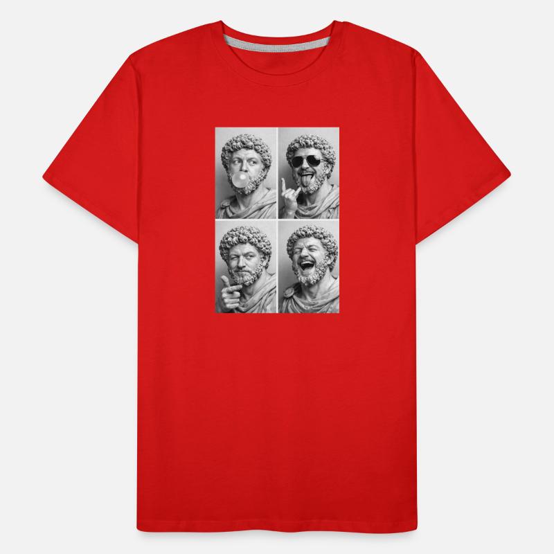 Marcus Aurelius Collage Männer Premium Bio T-Shirt