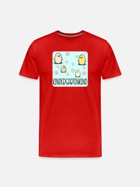 Kindergartenkind Küken Kleinkinder - Männer Premium Bio T-Shirt - Rot