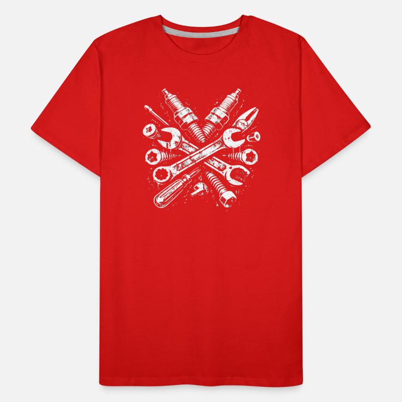 Conception de bougies d’allumage mécanique Tool Grunge T-shirt bio Premium Homme