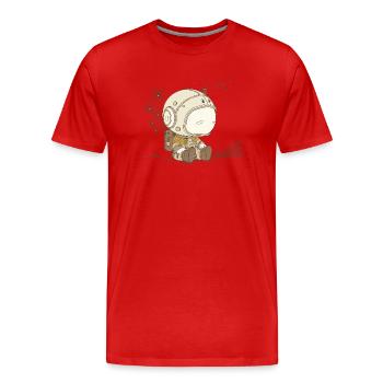 Astro-sad - T-shirt bio Premium Homme - rouge - Devant - Damien (186cm)