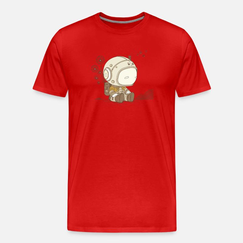 Astro-sad - Männer Premium Bio T-Shirt - Rot