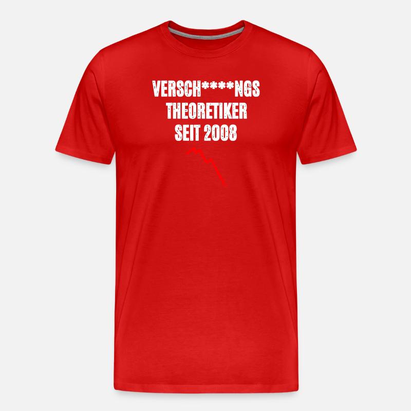 Verschwörungstheoretiker Wirtschaft - Männer Premium Bio T-Shirt - Rot