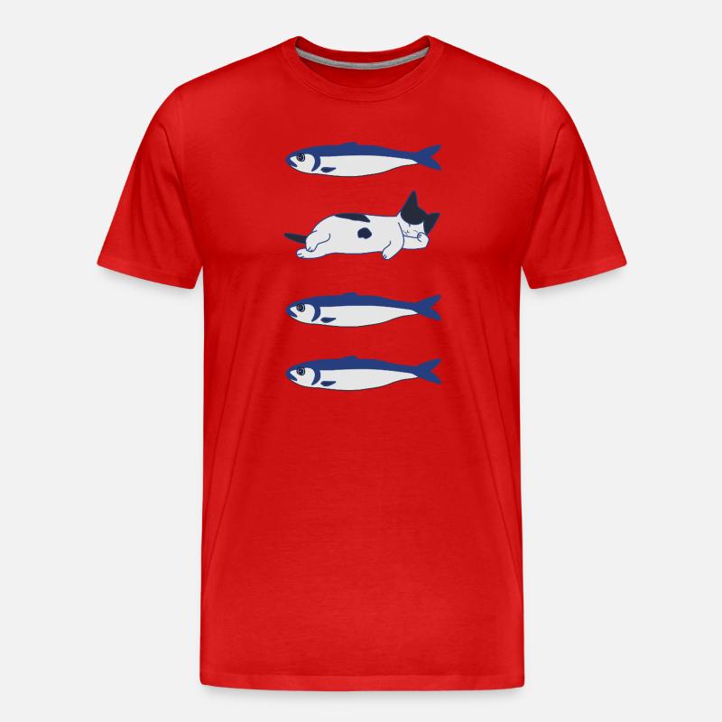 Fisch und Kit - Männer Premium Bio T-Shirt - Rot