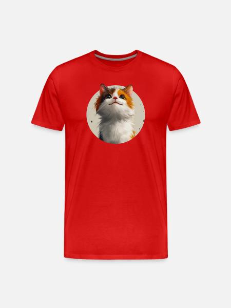 Chat mignon - T-shirt bio Premium Homme - rouge