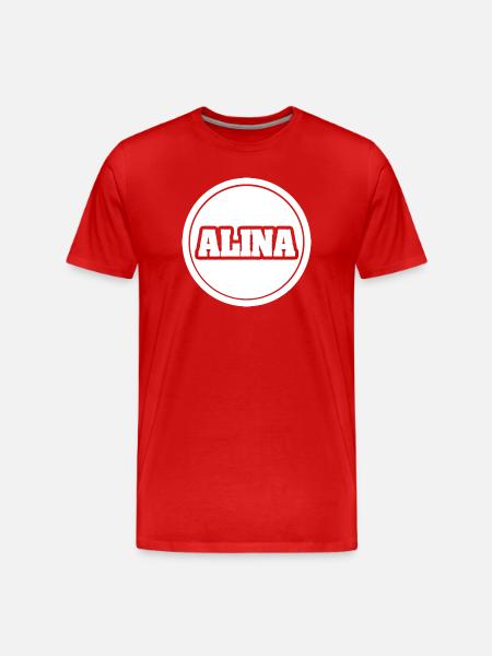 Alina as a Legend - Men's Premium Organic T-Shirt - red