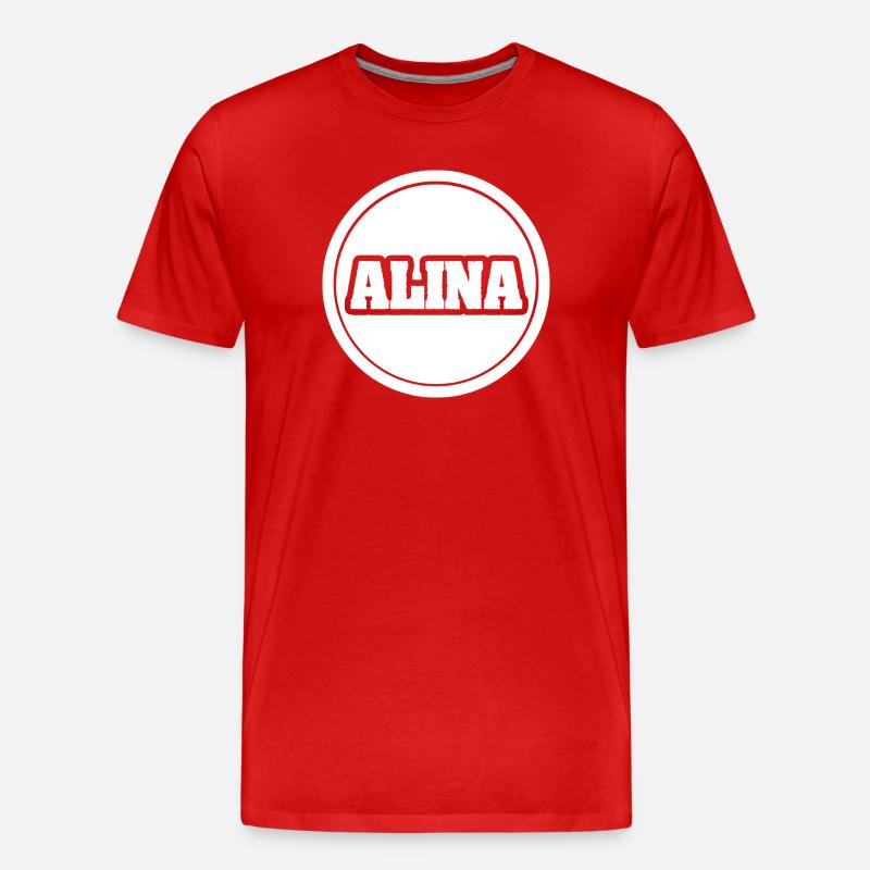 Alina als Legendaer - Männer Premium Bio T-Shirt - Rot