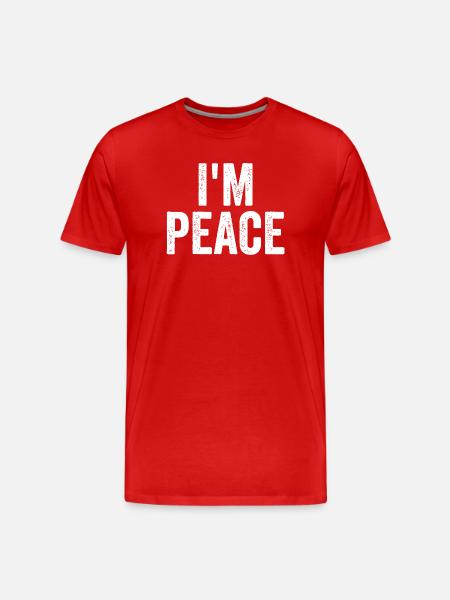 I Am Peace - Men's Premium Organic T-Shirt - red