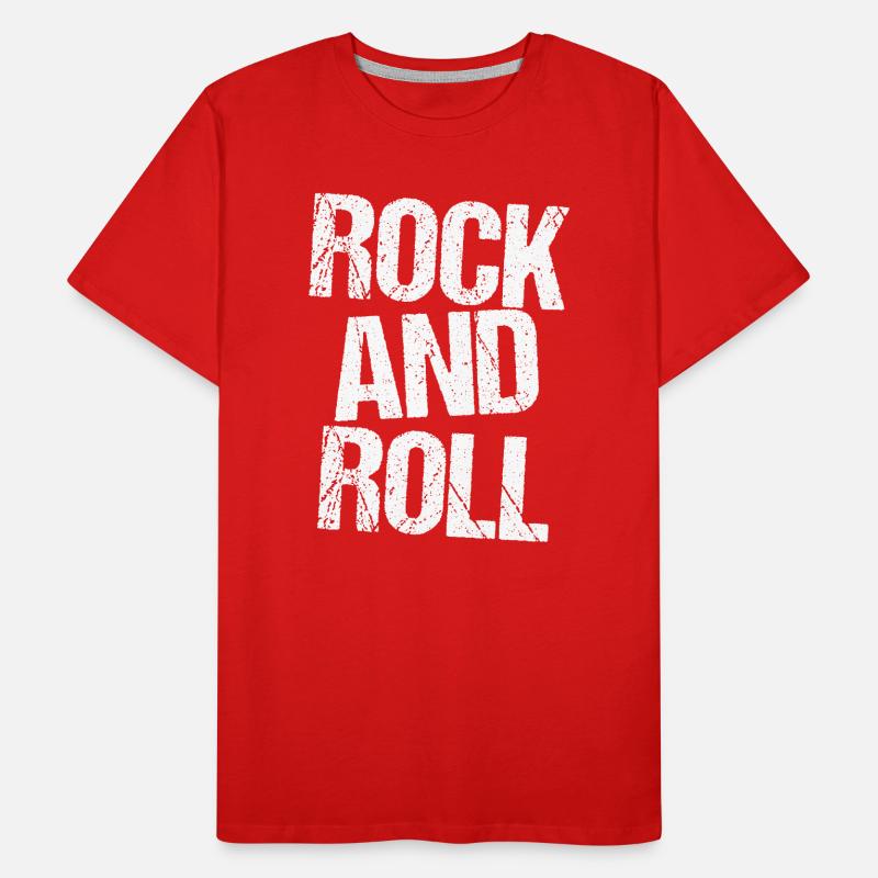 Rock'n'Roll Bold Typografie Männer Premium Bio T-Shirt