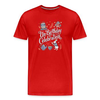 "Ungeburtstag" Teeparty Wunderland Geburtstag - Männer Premium Bio T-Shirt - Rot - Vorne - Damien (186cm)