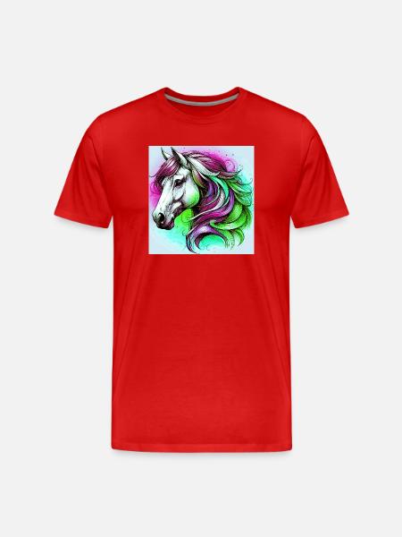 cheval - T-shirt bio Premium Homme - rouge