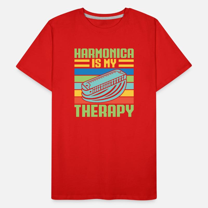 Drôle d’harmonica, c’est mon harmonica de thérapie T-shirt bio Premium Homme