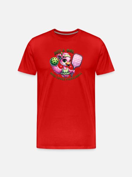 La ragazza ama il pickleball - Maglietta ecologica premium da uomo - rosso