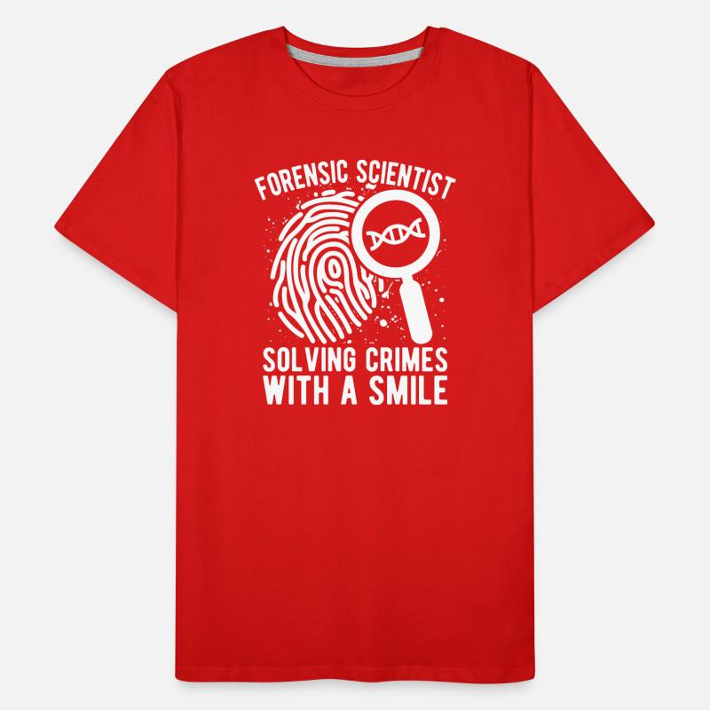 Forensic Analyst Solving Crimes With A Smile Squad Männer Premium Bio T-Shirt