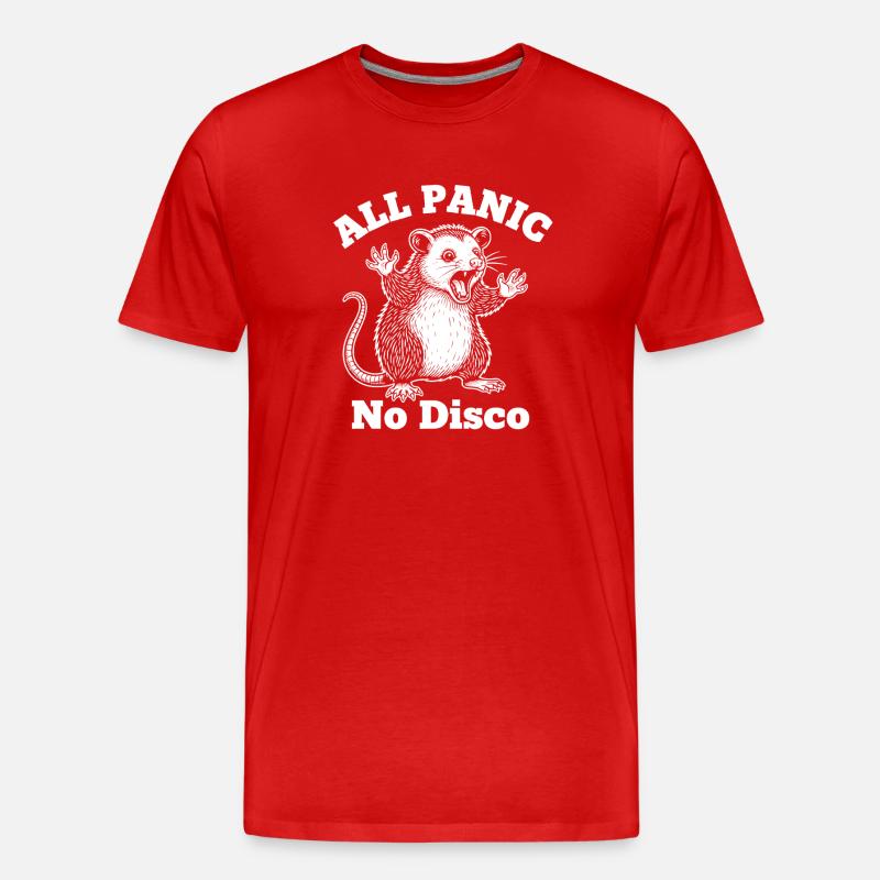 All Panic Maus – No Disco - Männer Premium Bio T-Shirt - Rot