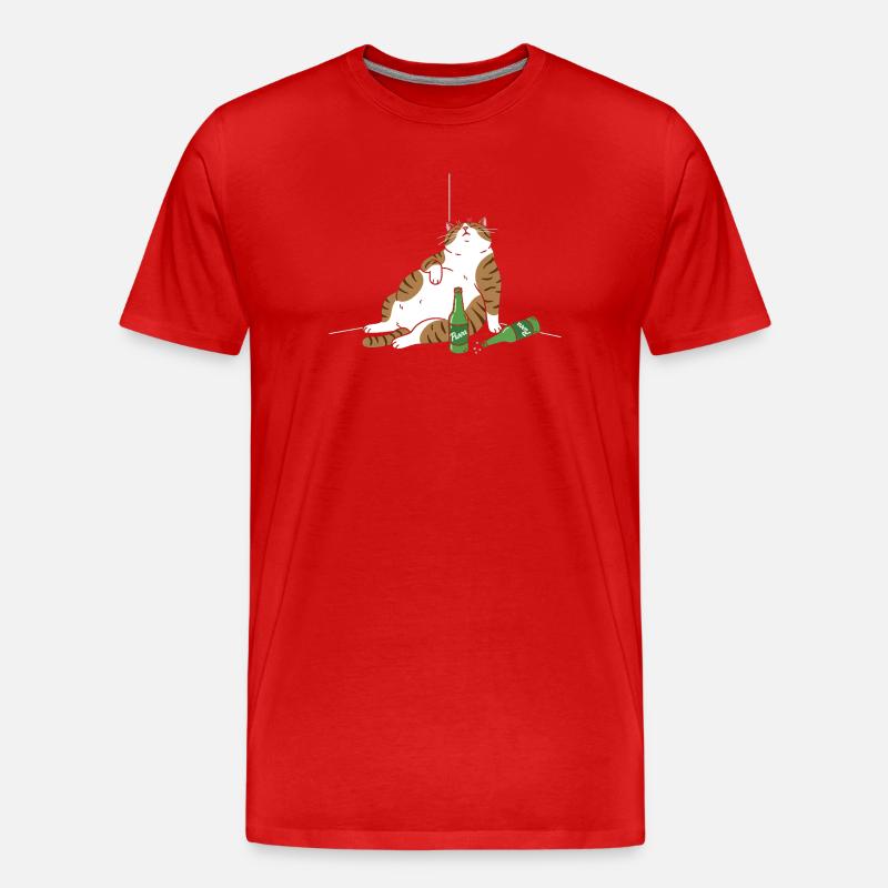 ChillKater mit Flaschen - Männer Premium Bio T-Shirt - Rot