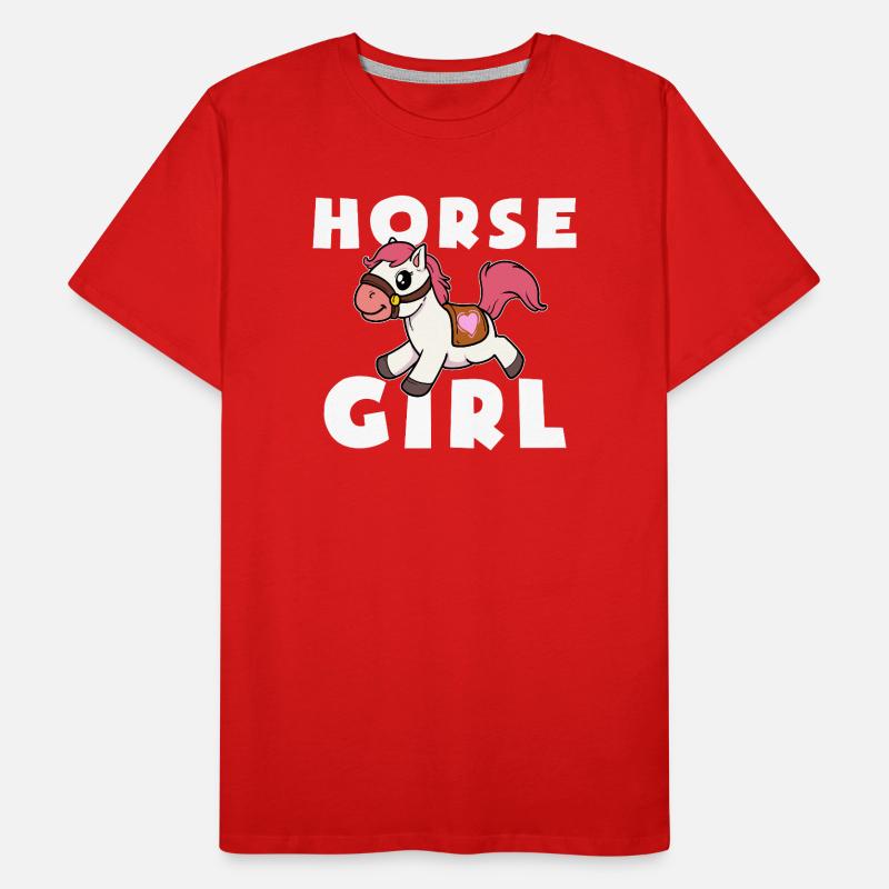 Niedliches Pony Pferde Mädchen Männer Premium Bio T-Shirt