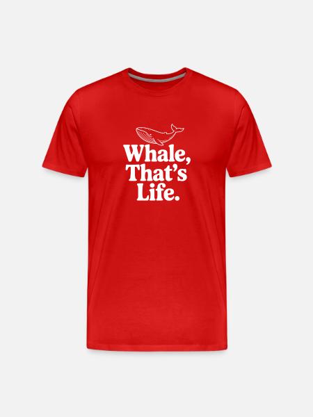 Wal, so ist das Leben. - Männer Premium Bio T-Shirt - Rot