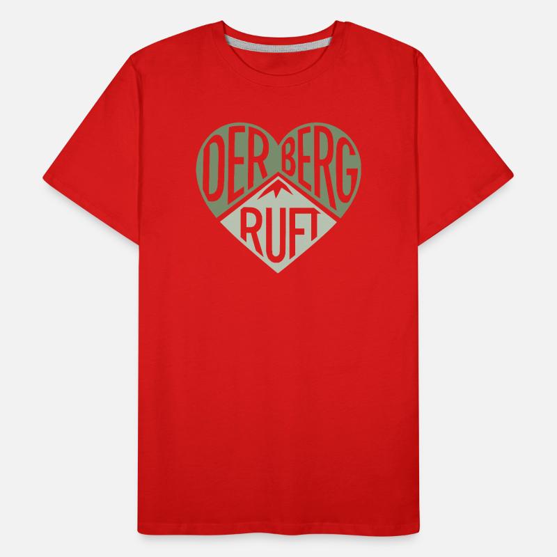 Der Berg ruft Herzdesign  Männer Premium Bio T-Shirt