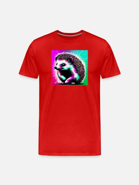 hérisson - T-shirt bio Premium Homme - rouge