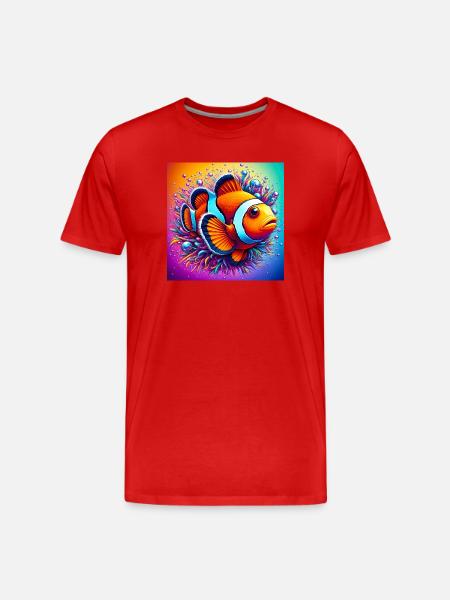 Clownfisch - Männer Premium Bio T-Shirt - Rot