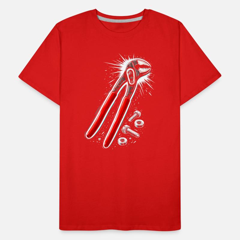 Pipe Wrench Tool Craftsman Design Men's Premium Organic T-Shirt