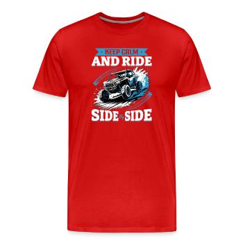 UTV Off Road 4 Wheeler Side by side - Männer Premium Bio T-Shirt - Rot - Vorne - Damien (186cm)