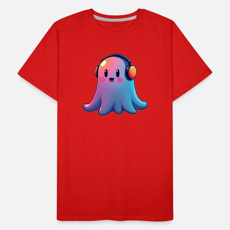 Gespenst mit Kopfhörern Männer Premium Bio T-Shirt