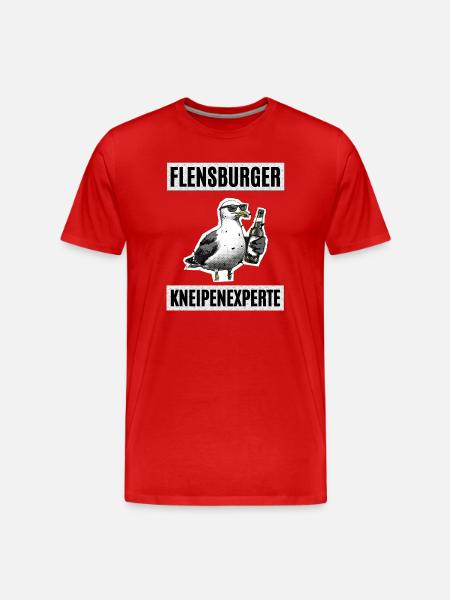 Flensburger Kneipen Experte - Männer Premium Bio T-Shirt - Rot