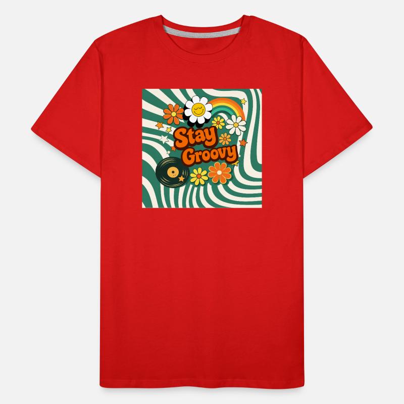 Style fleural rétro T-shirt bio Premium Homme