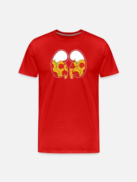 Organspende Transplantation Nierenspender - Männer Premium Bio T-Shirt - Rot