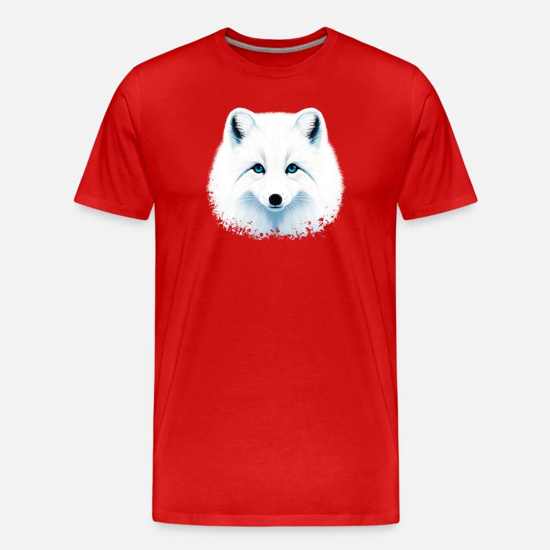 Polarfuchs - Männer Premium Bio T-Shirt - Rot